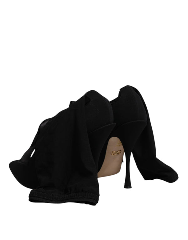 Schwarz Stiletto Heels Mid Calf Stiefel Schuhe