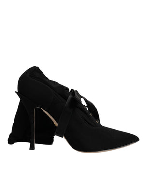 Schwarz Stiletto Heels Mid Calf Stiefel Schuhe