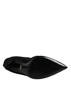 Schwarz Spitze Kristalle Mary Jane Pumps Schuhe