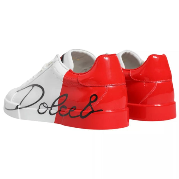 Weiß Rot Portofino Low Top Turnschuhe Schuhe