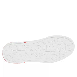 Weiß Rot Portofino Low Top Turnschuhe Schuhe