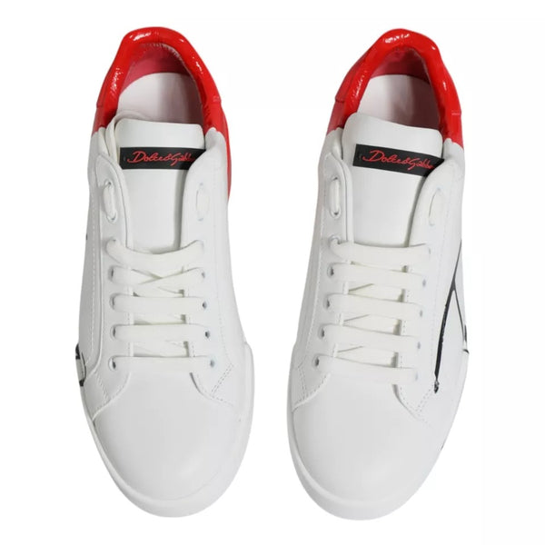 Weiß Rot Portofino Low Top Turnschuhe Schuhe
