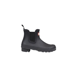 Schwarze Chelsea-Stiefeletten aus recyceltem Polyester