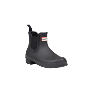 Schwarze Chelsea-Stiefeletten aus recyceltem Polyester