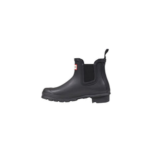 Schwarze Chelsea-Stiefeletten aus recyceltem Polyester
