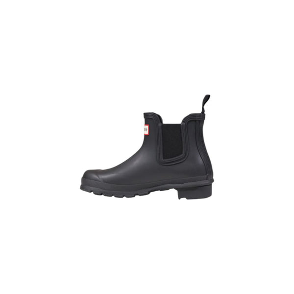 Schwarze Chelsea-Stiefeletten aus recyceltem Polyester