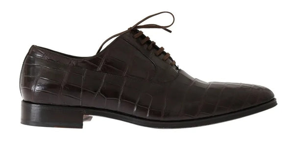 Braun gemusterte formelle Schuhe aus Leder