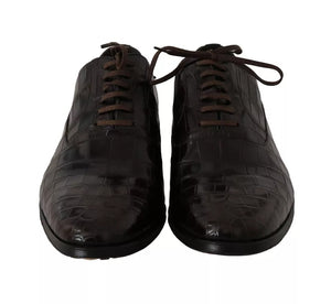 Braun gemusterte formelle Schuhe aus Leder