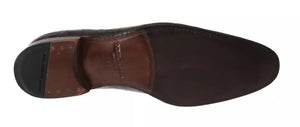 Braun gemusterte formelle Schuhe aus Leder
