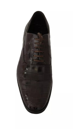 Braun gemusterte formelle Schuhe aus Leder