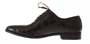 Braun gemusterte formelle Schuhe aus Leder