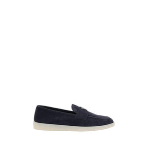 Elegante blaue Gummisohle-Loafer