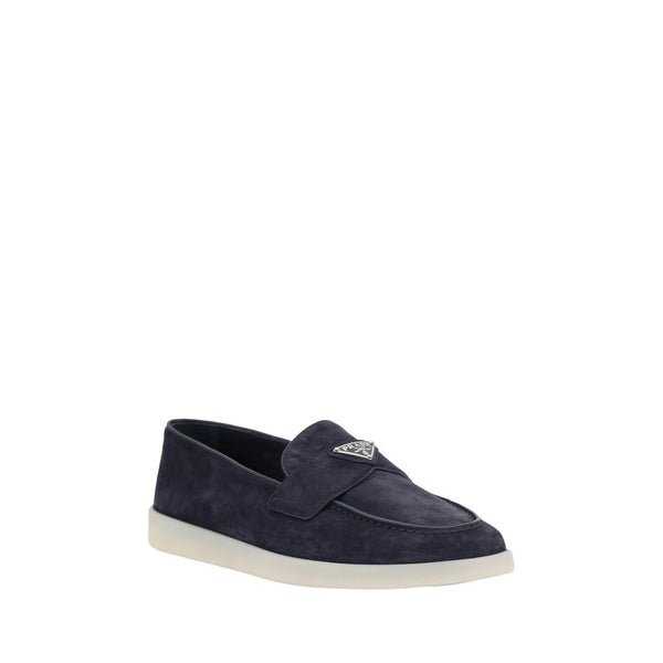 Elegante blaue Gummisohle-Loafer