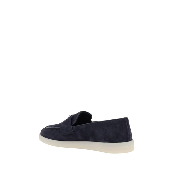 Elegante blaue Gummisohle-Loafer
