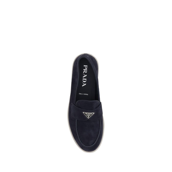 Elegante blaue Gummisohle-Loafer