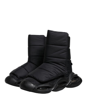 Schwarz Slip On Wave Gesteppte Turnschuhe Schuhe