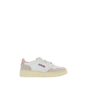 Weiße Sneaker aus Leder mit niedrigem Schaft