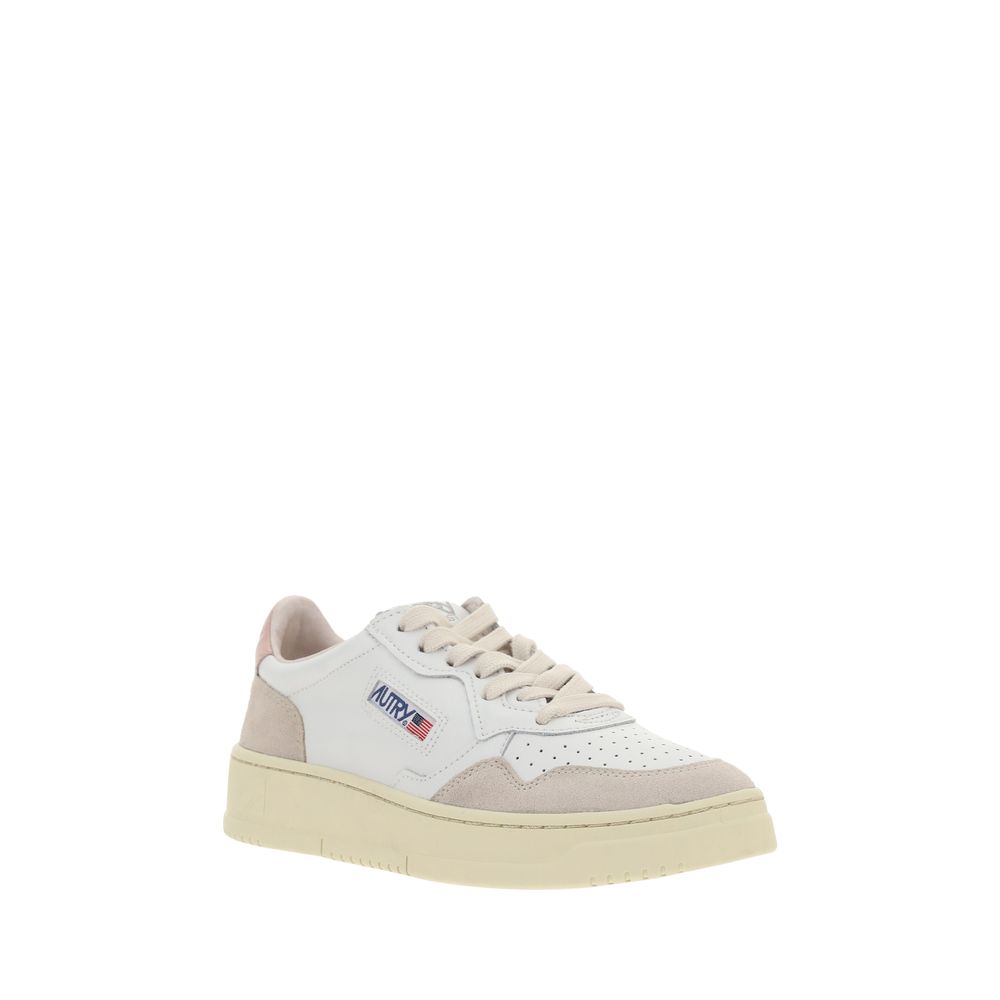 Weiße Sneaker aus Leder mit niedrigem Schaft