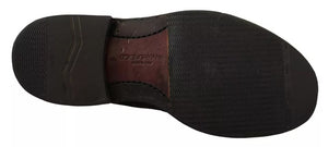 Schwarze perforierte Leder Schnürschuhe Derby