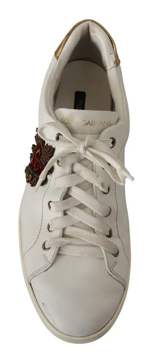 Weiß Leder Herz Low Top Casual Turnschuhe Schuhe