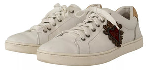 Weiß Leder Herz Low Top Casual Turnschuhe Schuhe