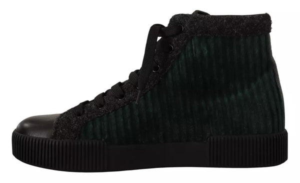 Grüne Cord High Tops Sneakers Herren Freizeitschuhe