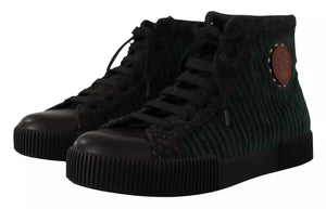 Grüne Cord High Tops Sneakers Herren Freizeitschuhe
