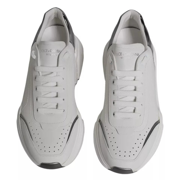 Weiß Silber DAYMASTER Leder Turnschuhe Männer Schuhe