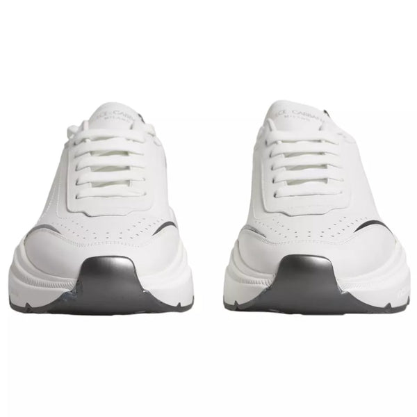 Weiß Silber DAYMASTER Leder Turnschuhe Männer Schuhe