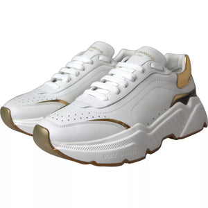 Weiß Gold DAYMASTER Leder Turnschuhe Männer Schuhe