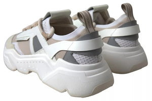 Weiß Beige Leder Sport DAYMASTER Schuhe Turnschuhe