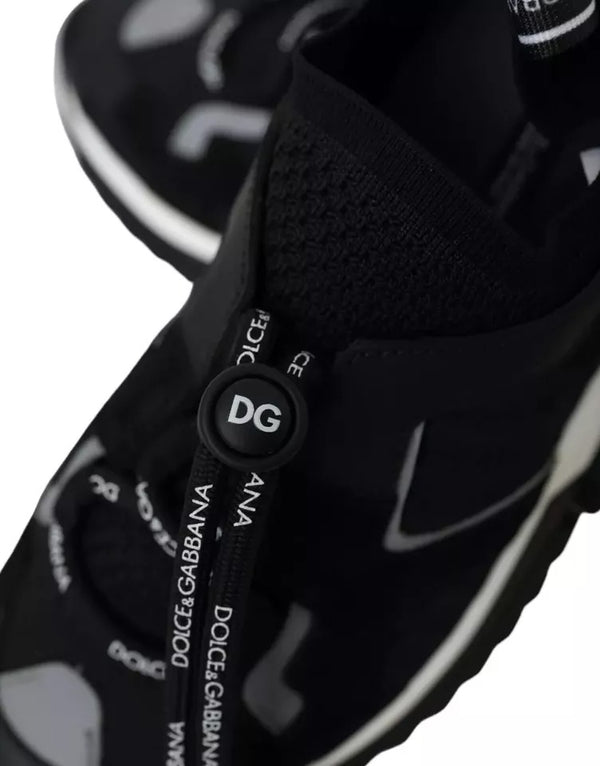 Schwarz Weiß Logo Sorrento Herren Turnschuhe Schuhe