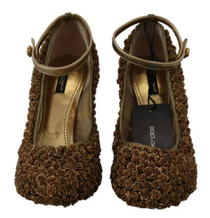 Gold Rosen verschönert Heels Pumps Schuhe
