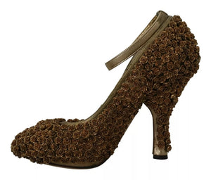 Gold Rosen verschönert Heels Pumps Schuhe