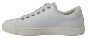 Weiß Leder Gold Rot Herz Turnschuhe Schuhe