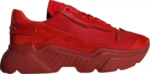 Rote Leder Daymaster Low Top Sneakers Schuhe