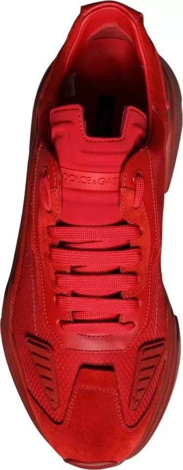 Rote Leder Daymaster Low Top Sneakers Schuhe