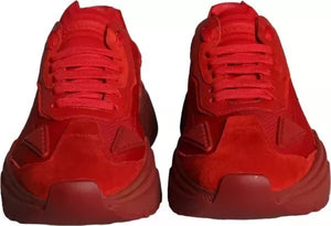 Rote Leder Daymaster Low Top Sneakers Schuhe
