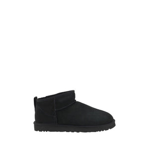 Schwarze Ziegenleder-Stiefeletten
