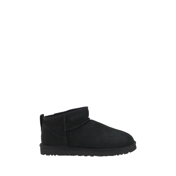 Schwarze Ziegenleder-Stiefeletten