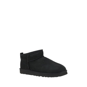 Schwarze Ziegenleder-Stiefeletten
