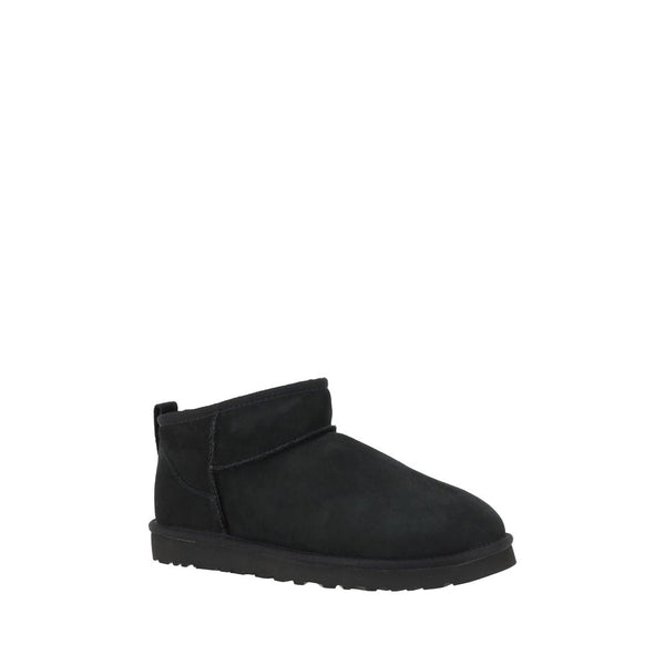 Schwarze Ziegenleder-Stiefeletten