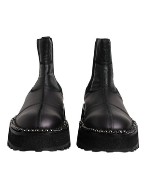 Schwarze Chelsea Boots Leder Schlupfschuhe