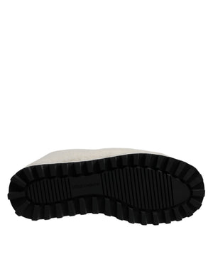 Weiße Plüsch Logo Gepolsterte Mittlere Wadenstiefel Schuhe