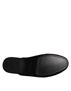 Schwarze Viskose Samt Pantoffeln Flache Slipper Schuhe