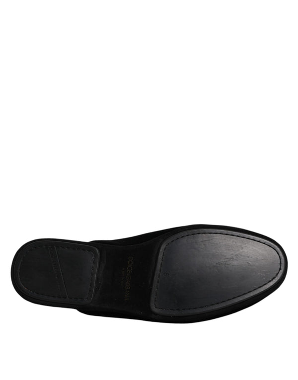 Schwarze Viskose Samt Pantoffeln Flache Slipper Schuhe