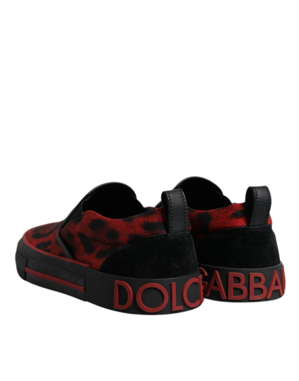 Rot Schwarz Leopard Baumwolle Männer Low Top Turnschuhe Schuhe
