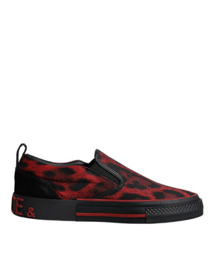Rot Schwarz Leopard Baumwolle Männer Low Top Turnschuhe Schuhe