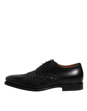 Schwarze Leder Derby Wingtip Lace Up Formal Dress Schuhe