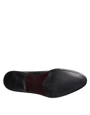 Schwarze Leder Derby Wingtip Lace Up Formal Dress Schuhe